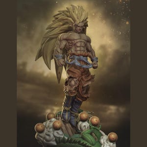 Energy Blast Pose STL Model for 3D Printing – High Quality Printer Figure Diorama, Dynamic Action Pose, Printable Sculpture