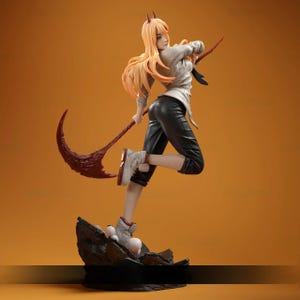 Power STL Model Chainsaw Man Resin 3D Print Figure - High Quality Detailed Diorama for Collectors & Fans