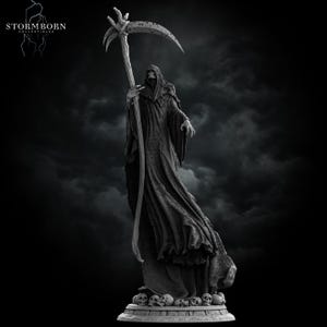 Grim Reaper STL Model for 3D Printing - High Quality Printable Figure & Detailed Diorama Accessory