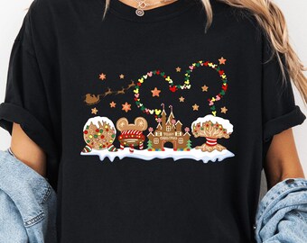 Comfort Colors Disney Gingerbread Castle Christmas Tee