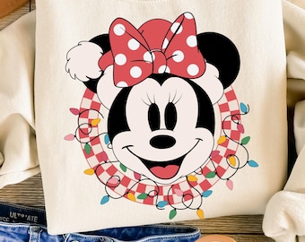 Retro Mickey Mouse Christmas Shirt: Matching Family Holiday Lights Design