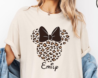 Comfort Colors® Leopard Mama Shirt, Minnie Leopard Disney Mom T-Shirt, Mothers Day Gift