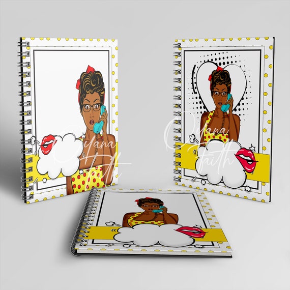 Planner Cover, Notebook Cover, Journal Cover, Planner Page, Pop Art, African Art, Black Girl Magic,Pin Up, Diy Printable, Letter Size Il_570xn