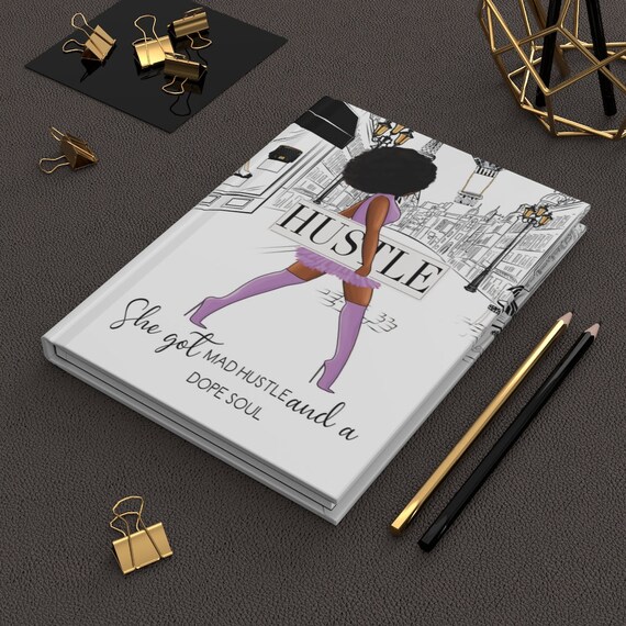 Mad Hustle, Black Girl Magic, Boss Vibe, Black Girl Journals. African Women. Writing Journal. Blank Journal. Lined Page. Hardcover Journal Il_570xn