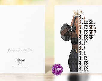 Black Greeting Cards, Women Greeting Cards, Encouragement, African American, Black Expressions, Black Woman Greeting Card, Inspirational