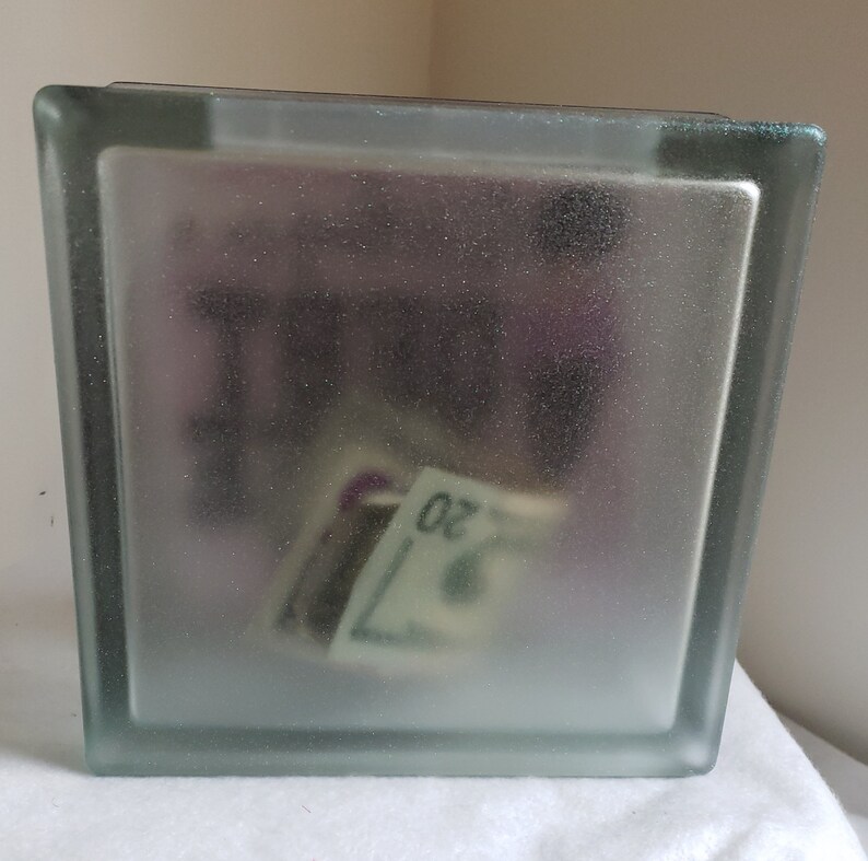 Unique Piggy Bank Savings Bank Glass Block Bank Glass Bank Etsy