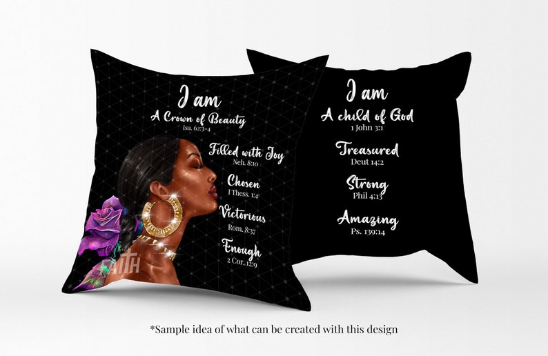 Affirmation Design, Affirmation Kissen Design, Kunst druckbar, Sublimation Design digitaler Download T-Shirt Design, PNG, Instant Download Bild 2