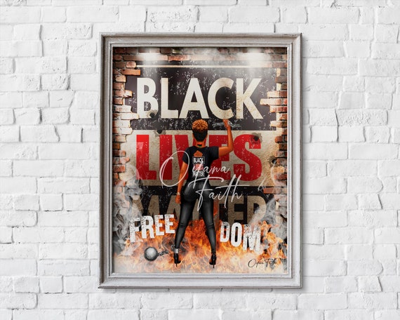 Black History Month, Black Lives Matter, Art Print, BHM, Juneteenth, Printed Art,Wall Art, Decor, Desk Art, 8.5x11 Print, Unframed Il_570xn