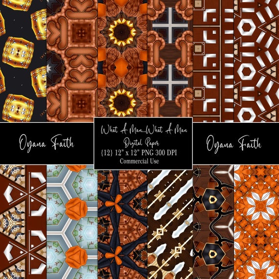 Digital Paper, Male Digital, Black and Brown Digital Paper, Black Digital Paper, Fashion Digital Paper Pack Il_570xn