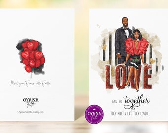 Día de San Valentín, tarjetas de felicitación negras, amor negro, afroamericano, tarjetas afroamericanas, expresiones negras