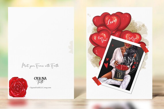 Valentine's Day, Black Greeting Cards, Black Love, African American,African American Cards, Black Expressions, Limited Edition Il_570xn
