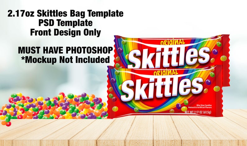 Download Skittles Wrapper Template 2.17oz Skittles Bag ...
