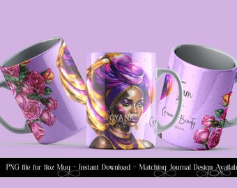 Coffee Mug Design, Sublimation Design, Template 11Oz, Fashion Mug Wrap, Mug Press Sublimation, PNG, Digital Download