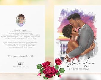 Black Love, Anniversary Card, Greeting Card, Wedding Card, Valentine's Day, Black Greeting Cards, Boyfriend Card, African American Cards