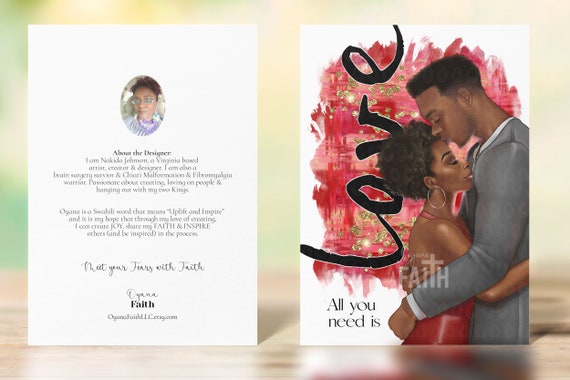 Valentine's Day, Greeting Card, Valentine's Day Card, Birthday Card, Couple Cards, Romantic Valentine's Day, 5 x 7 Greeting Card Il_570xn