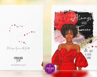 Valentine's Day, Black Love Black Greeting Cards, Birthday, Anniversary Card, African American,African American Cards, Black Expressions