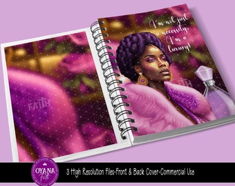 Journal Cover Template, Planner Cover, Notebook Cover, Journal Cover,African Art, Printable, Purple Lover, Commercial Use