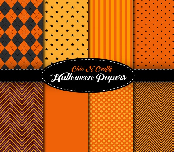 SPOOKtacular Halloween Digital Papers, Halloween, Digital Papers, Scrapbook Paper, Bonus Graphics, Commercial Use, Instant Download Il_570xn