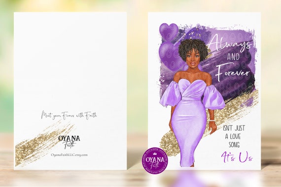 Valentine's Day, Black Love Black Greeting Cards, Birthday, Anniversary Card, African American,African American Cards, Black Expressions Il_570xn