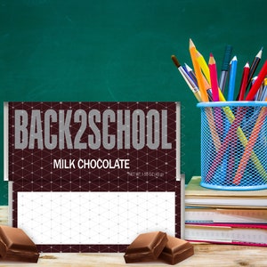 Back To School, School, Teacher Printable, Student Gift, Party Favor Candy Bar Wrapper Candy Bar Wrapper Templates, INSTANT DOWNLOAD