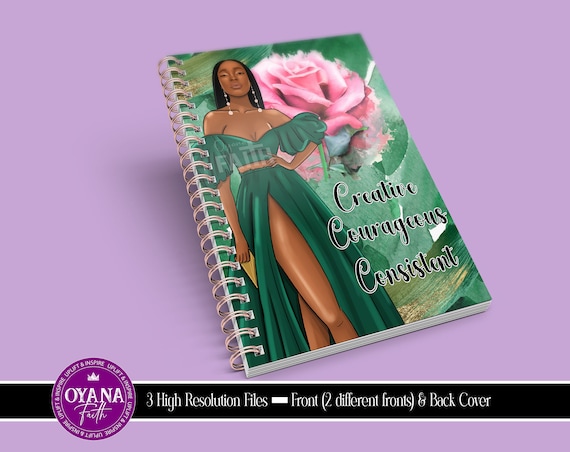 Black Girl planner, African American Planner, Black Girl Journal, Black Woman Journal, Notebook Cover, Journal Cover, DIY Printable, Letter Il_570xn