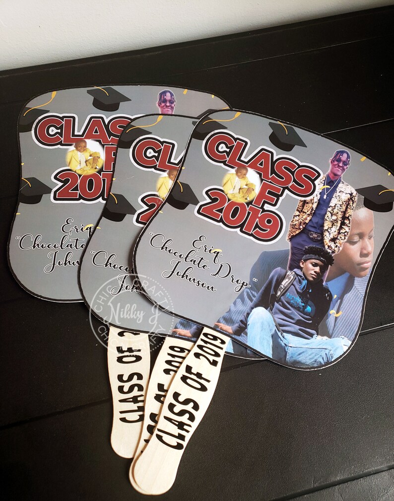 Graduation Fans Custom Graduation Photo Fans Graduation Etsy