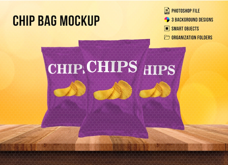 Download Chip Bag Chip Bag Mockup PSD Mockup Instant Download | Etsy
