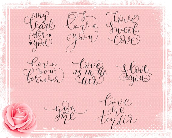 Love Words Wedding Invitation Bridal Shower Wedding Clip Art