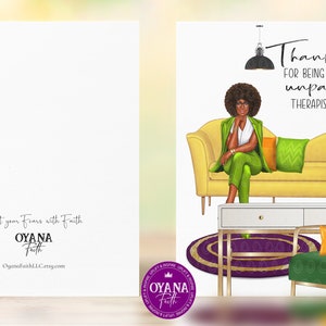 Best Friend Card, Bestie Card, Black Greeting Cards,Women Birthday Cards, Birthday Cards, Unpaid Therapist,Thank You Card,Sassy Friend Cards