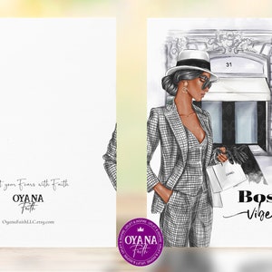 Girl Boss, Boss Vibes, Best Friend Card, Bestie Card, Black Greeting Cards, Women Birthday Cards, Birthday Cards, Sassy Friend Cards