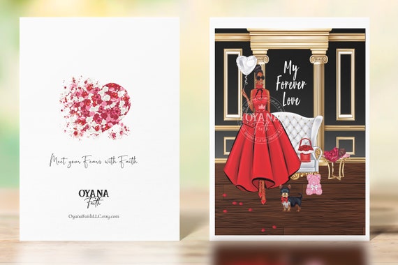 Valentine's Day, Black Greeting Cards, Black Love, African American,African American Cards, Black Expressions, Limited Edition Il_570xn