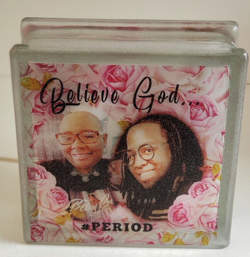 Memorial Glass Block,Honor A Life,Sympathy Gift,Unique Memorial Gift,Glass Block Night Light,Lighted Glass Block,Photo Keepsake