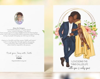 Anniversary Card, Greeting Card, Couple Cards, Wedding Card, Valentine's Day, Black Greeting Cards, Black Love, African American Cards