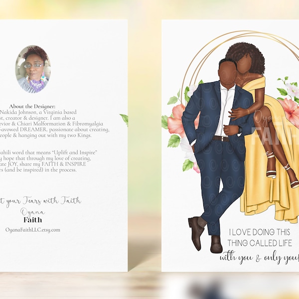 Wedding Cards Black Couples – Etsy