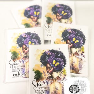 Black Girl Cards, Black Women Cards, Female Notecards, Handmade Cards, Black Greeting Cards, African American Cards, Set of 6, Notecards