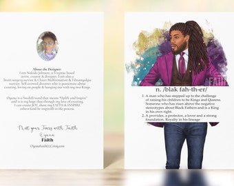 Black Man Card, African American Man, Birthday Card, Male Cards, Greeting Card, Father's Day, Black Greeting Cards, African American Cards