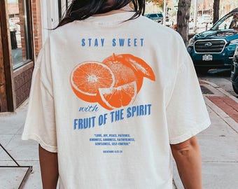 Fruit of the Spirit T-Shirt, Faith Apparel, Bible Verse T-Shirt, Christian Graphic T-shirt, Comfort Colors Graphic T, Galatians 5