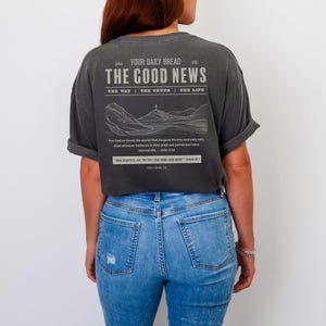 GOOD NEWS T-Shirt; Aesthetic Christian Clothing; Faith Apparel; Gospel T-Shirt, John 3:16 Shirt, Christian Gift, Comfort Colors, Religious T