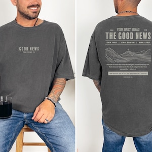 GOOD NEWS T-Shirt; Aesthetic Christian Clothing; Faith Apparel; Gospel T-Shirt, John 3:16 Shirt, Christian Gift, Comfort Colors, Religious T