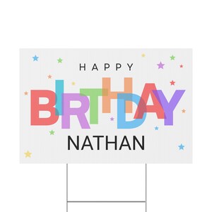 Personalized Birthday Yard Sign, Custom Lawn Decor, Happy Birthday Sign, Party Decoration, Outdoor Birthday Display