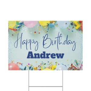 Personalized Birthday Yard Sign, Custom Outdoor Sign for Celebrations, Happy Birthday Decor, Party Decorations, Garden Sign