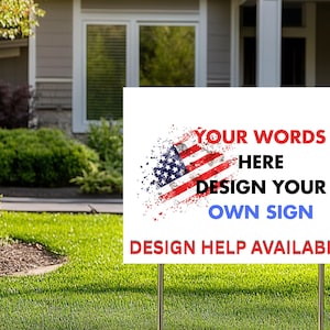 Retro Political Protest Yard Sign: Anti-Trump, Pro-Democracy