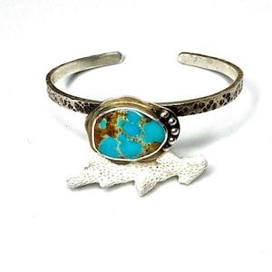 Turquoise & Silver Cuff