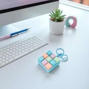 Custom Keycap Colors! 9 Key Mechanical Keyboard Fidget for Tactile Satisfaction, Desk Play, Office Relaxation, and More Fun
