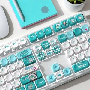 Japanese-Inspired Anime Keycap Set with 116 PCS for Mechanical Keyboard | Gift for Him | Custom Keycaps | Keycaps ONLY
