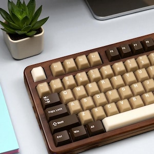 Kaffetema-tangentknappar, 164 tangenter brun genomskinlig körsbärsprofil