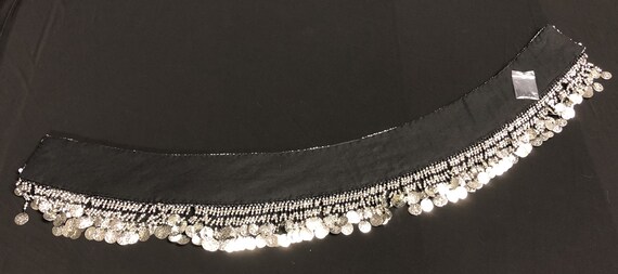 Black & Silver Bellydance Coin Belt - Etsy display picture 1
