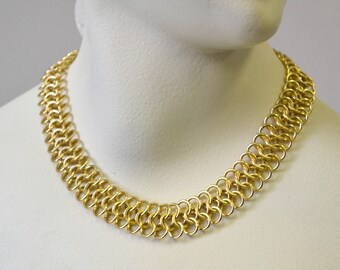 1950s Gold Link Chain Necklace