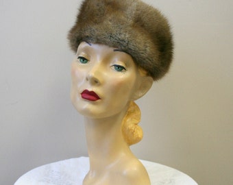 1960s Brown Fur Hat