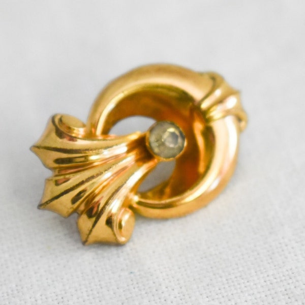 1940s Harry Iskin 12K Gold Filled Brooch